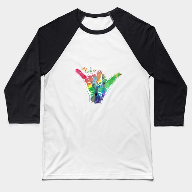 Shaka sign Baseball T-Shirt by RosaliArt